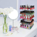 5 Tier Acrylic 360 Rotating Nail Polish Holder with White Iron Guard