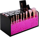 Black Makeup Organizer with Pink Pearls