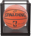 Basketball Display Case with Metal Mesh Base