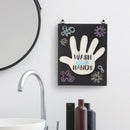 Black Rustic Wood Bathroom Wall Décor Sign Box