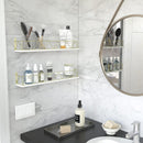 Set of 2 Gold Floating Shelves with Metal Guards