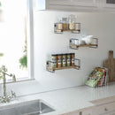 Set of 3 Black Wall Wire Rustic Wood Floating Shelves