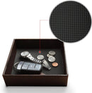 Leather Rubber Finger Scraper Matte Valet Tray Storage (Brown)
