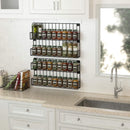 Set of 2 Wall Mount Spice Bottle Rack (2 Tier)