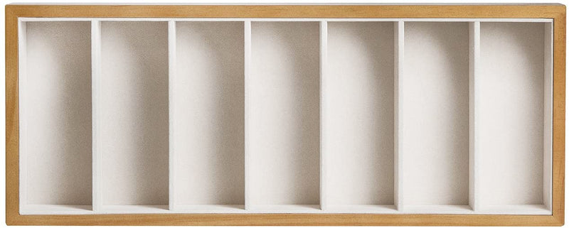 7 Compartment Wooden Sunglass Display Organizer