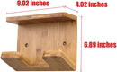 Wall Mount Bamboo Skateboard Holder with Shelf