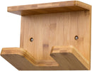 Wall Mount Bamboo Skateboard Holder with Shelf