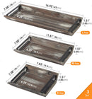 Set of 3 Serving Decorative Tray with Handles