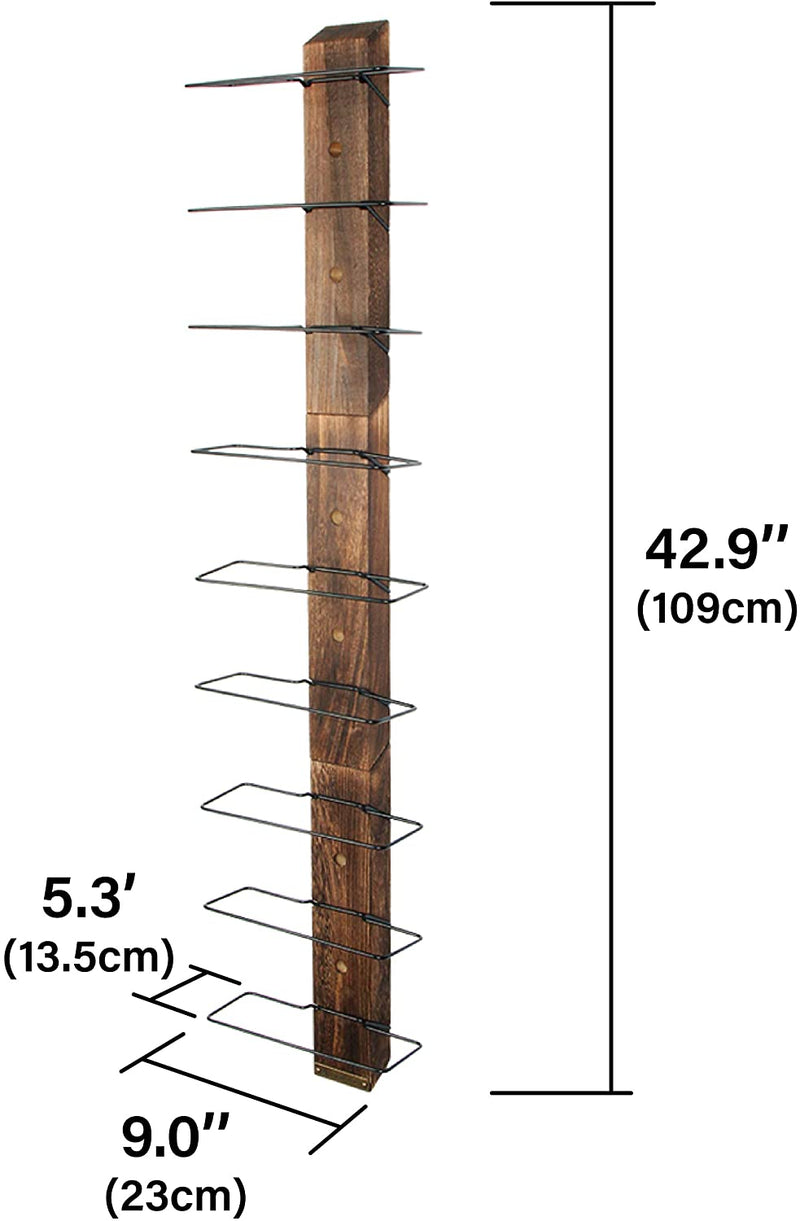 Wall Mount Wine Rack Organizer for 9 Bottles