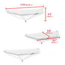 Set of 3 White Metal Wall Mount Floating Shelves