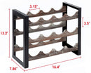 3 Tier Stackable Freestanding Wine Rack for 12 Bottles