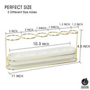 Makeup Brush Holder- Gold and White