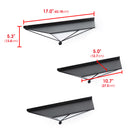 Set of 3 Black Metal Wall Mount Floating Shelves