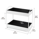 2 Tier White Bathroom Leather Storage Rack