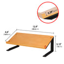 Wide Wooden Tablet, Book Stand for Desk with Black Plastic Legs