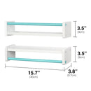 Set of 2 Floating Ledge Shelf for Kids Nursery