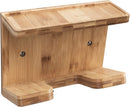 Wall Mount Bamboo Skateboard Holder with Shelf