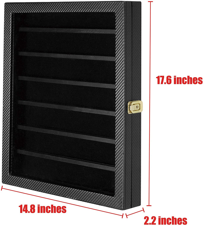 7 Tier Military Challenge Coin Display Case (Black)