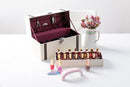 2 Tier Nail Polish Storage Box with 48 Comparments (Ivory Leather)