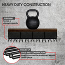 Gym Storage Rack with Wooden Shelf & 9 Hooks