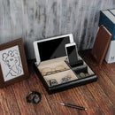 Leather Nightstand Valet Organizer for Men