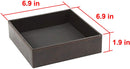 Leather Rubber Finger Scraper Matte Valet Tray Storage (Black)