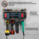 2 Tier Power Tool Storage and Organizer with 4 Metal Drill Slots