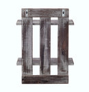 2 Tier Wood Floating Pallet Shelves with 3 Hooks