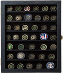 7 Tier Military Challenge Coin Display Case (Black)