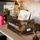 Rustic Wood Mail Organizer for Countertop