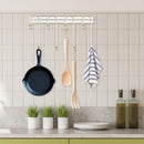 Wall Mounted Coffee Mug Cup Holder Gold Metal Rack- 8 Hooks