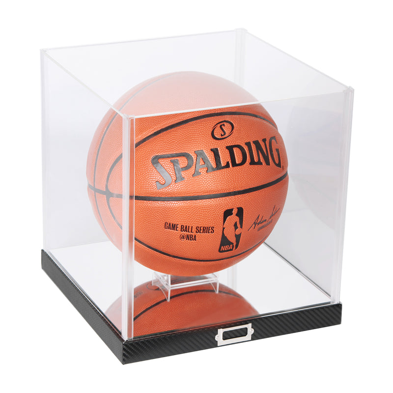 Basketball Display Case with Carbon Fiber Base