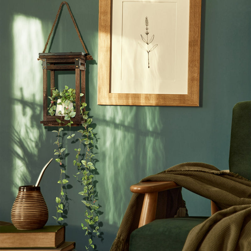 Vintage Decorative Wooden Candle Lantern