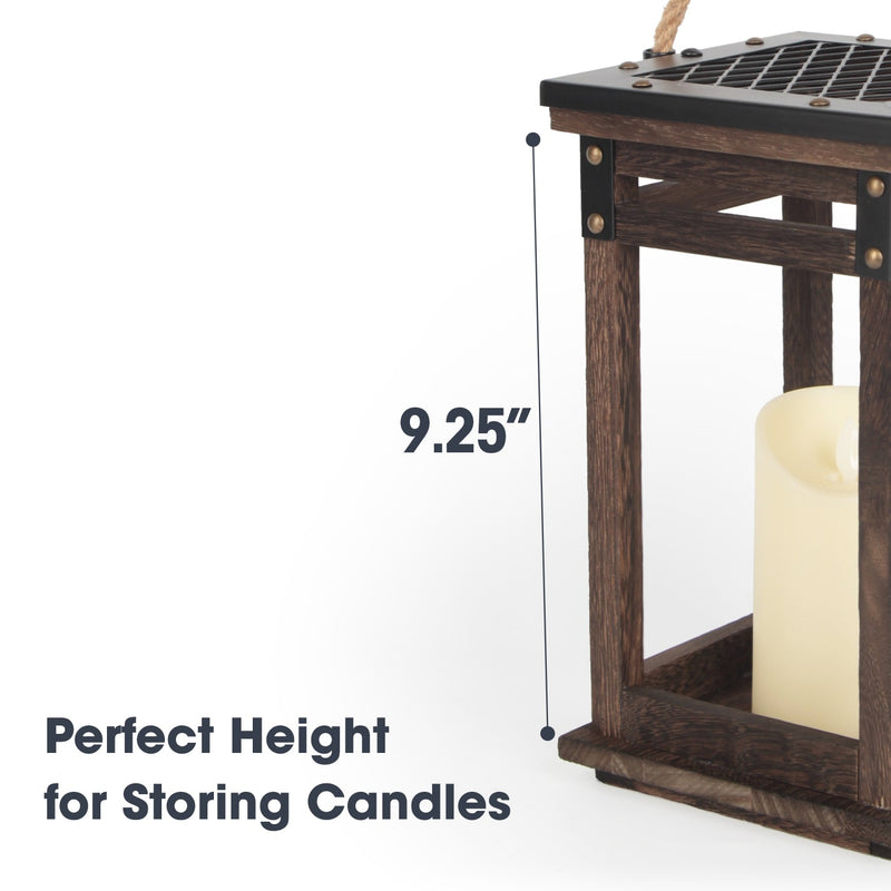 Vintage Decorative Wooden Candle Lantern