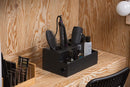 Hair Dryer and Styling Product Tool Holder Organizer with 4 Comparments (Black)