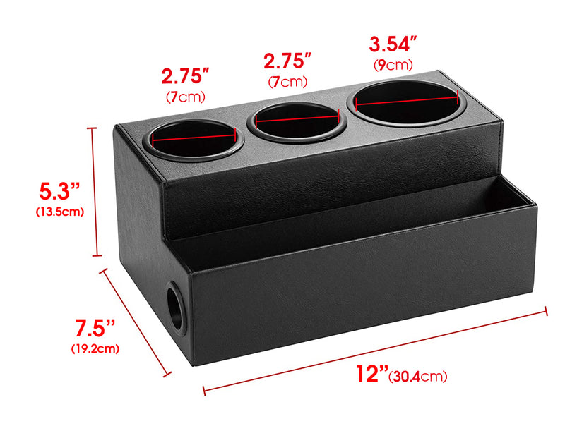 Hair Dryer and Styling Product Tool Holder Organizer with 4 Comparments (Black)