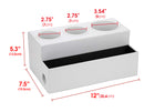 Hair Dryer and Styling Product Tool Holder Organizer with 4 Comparments (White)