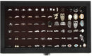 Brown Velvet Ring Display Organizer Storage Box- 72 Ring Slots