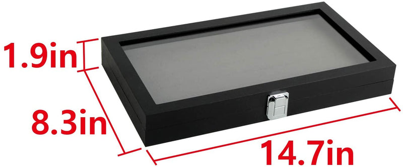 Gray Velvet Ring Display Organizer Storage Box- 72 Ring Slots