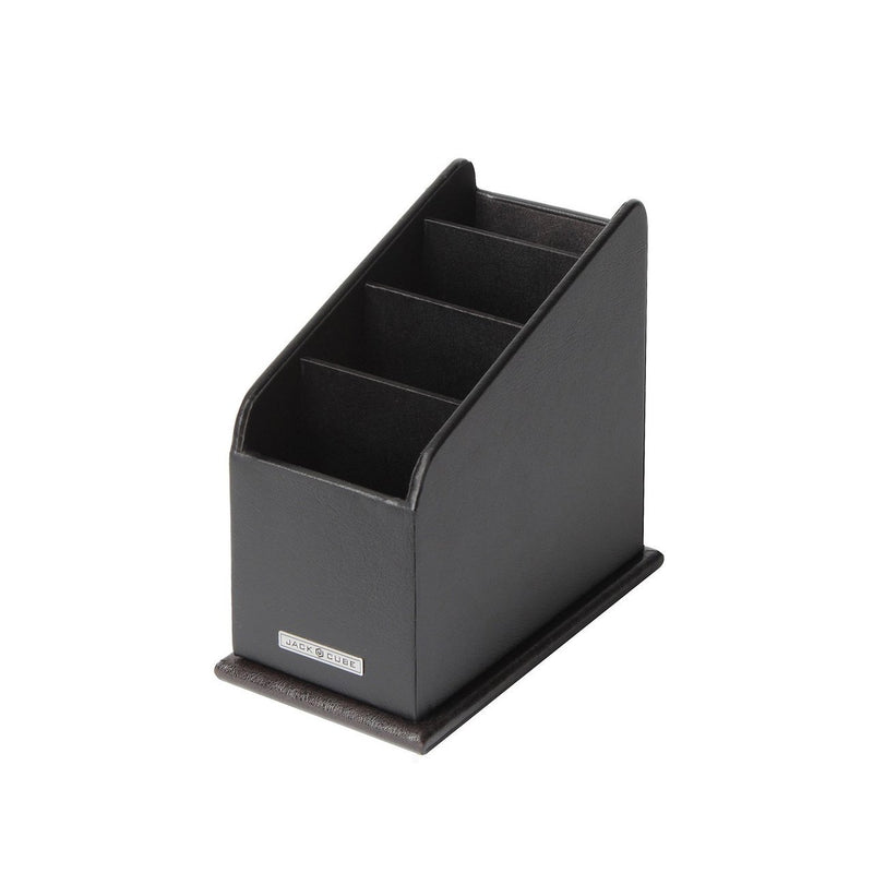 Leather Remote Control Holder with 3 Compartments