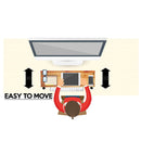 Wide Wooden Tablet, Book Stand for Desk with Black Metal Legs