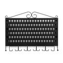 Black Wall Mount Jewelry Organizer with 117 Holes & 12 Hooks