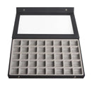 40 Compartments Jewelry Display Storage Box with Acrylic Cover