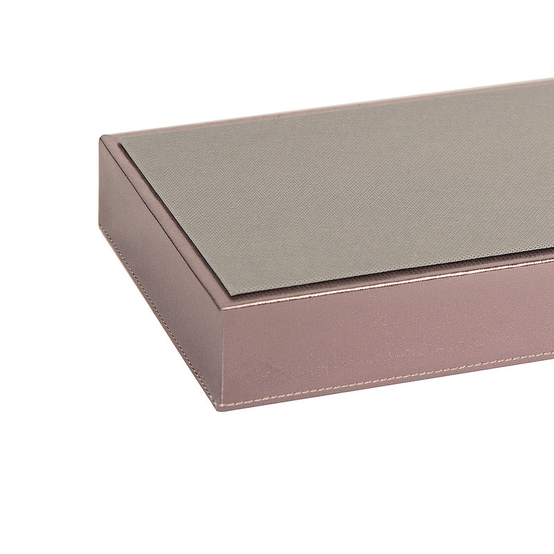 7 Compartment Silver Leather Sunglass Organizer