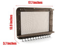 Wall Mounted Rustic Jewelry Hanger with 29 Hooks & Rod