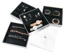 Set of 4 Stackable Jewelry Tray Box with Acrylic Lid