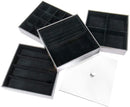 Set of 4 Stackable Jewelry Tray Box with Acrylic Lid