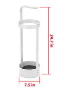 White Steel Umbrella Holder Stand for Entryway