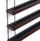 5 Tier Wall Mount Black Metal and Wood Essential Oil Organizer