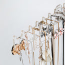 Acrylic Jewelry Tree Stand Organizer with Metal Tray